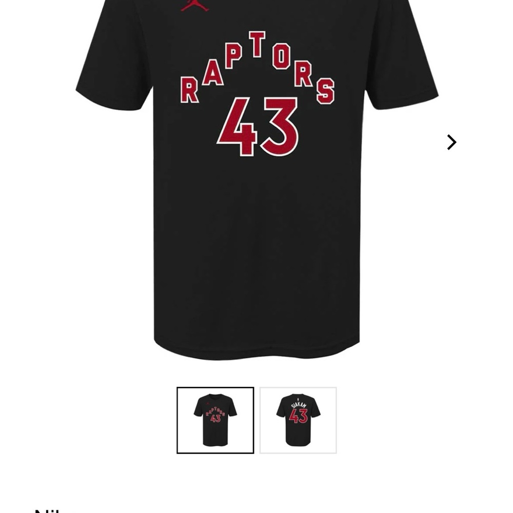 NWT Nike NBA kids Toronto Raptors M 10-12 - Picture 6 of 8